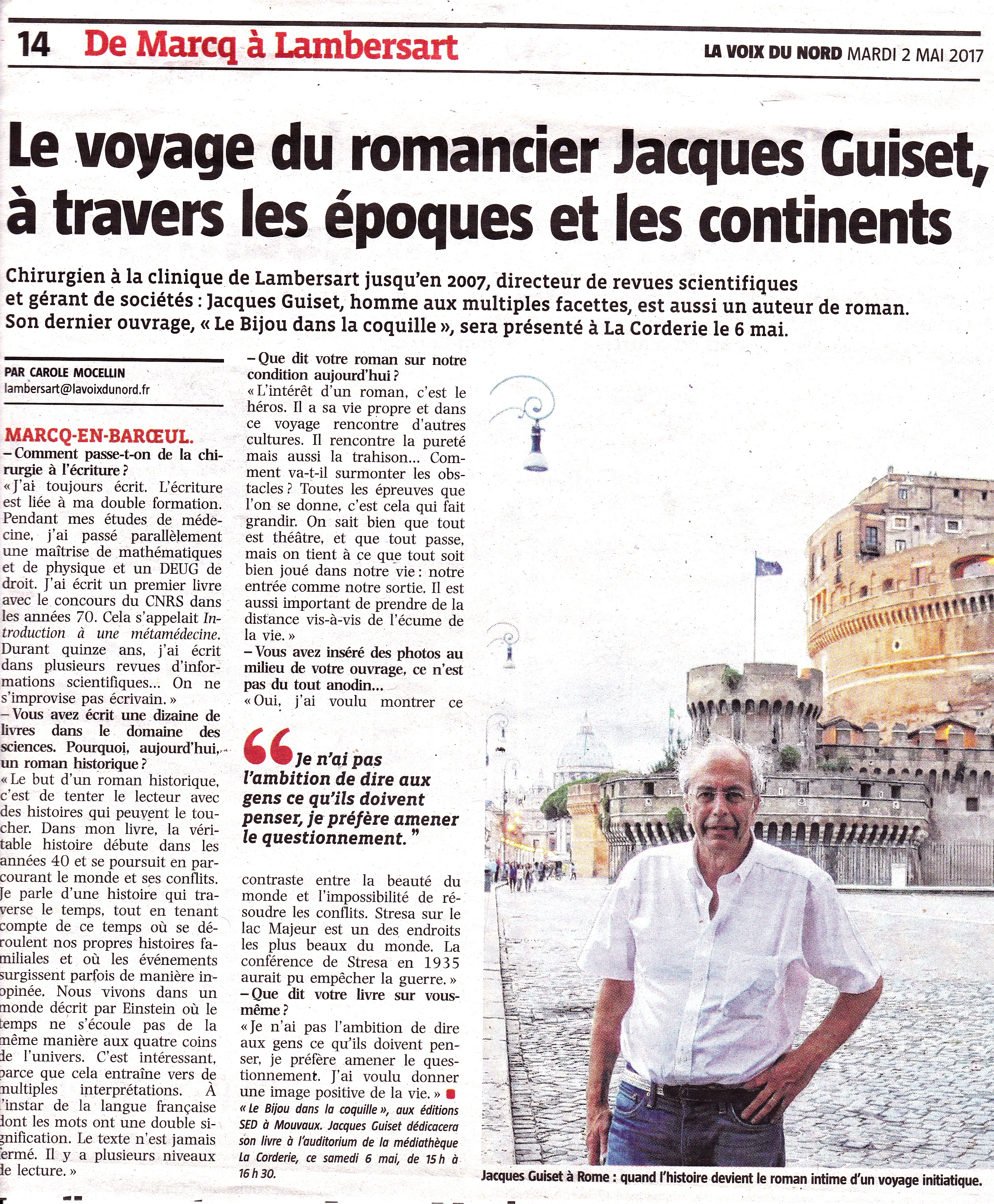 interview Jacques Guiset la voix du nord